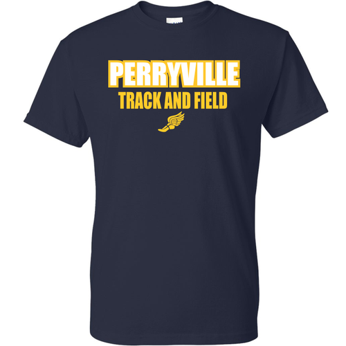 Perryville MS Track and Field Tee, Navy