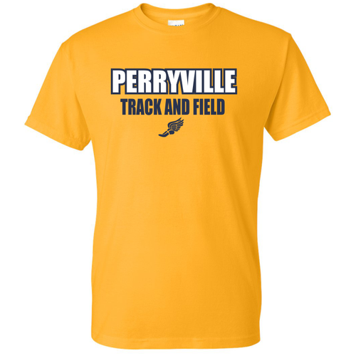 Perryville MS Track and Field Tee, Gold