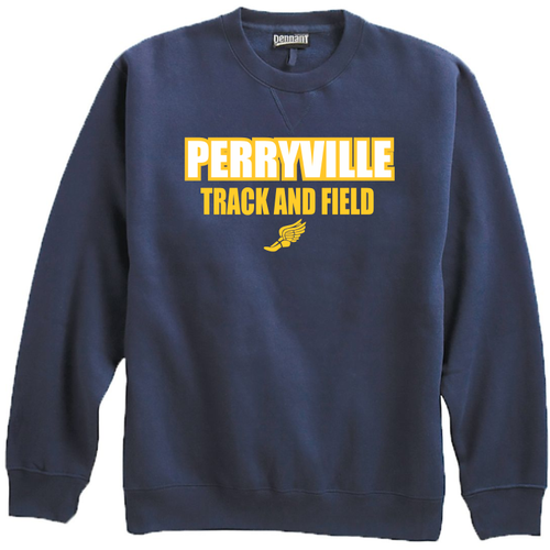 Perryville MS Track & Field Crewneck Sweatshirt, Navy