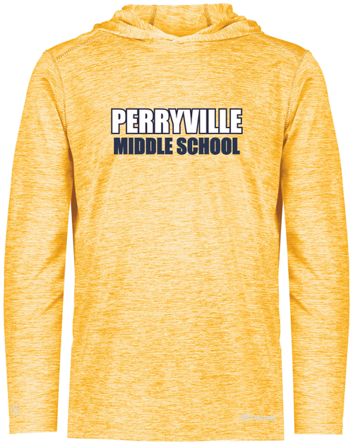  Perryville MS Hooded LS Performance Tee, Gold