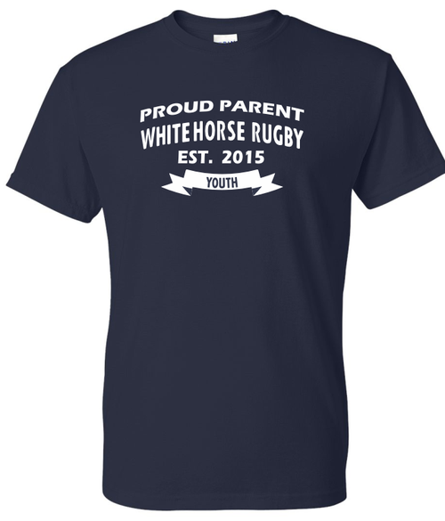 White Horse Youth Rugby Proud Parent Tee, Navy