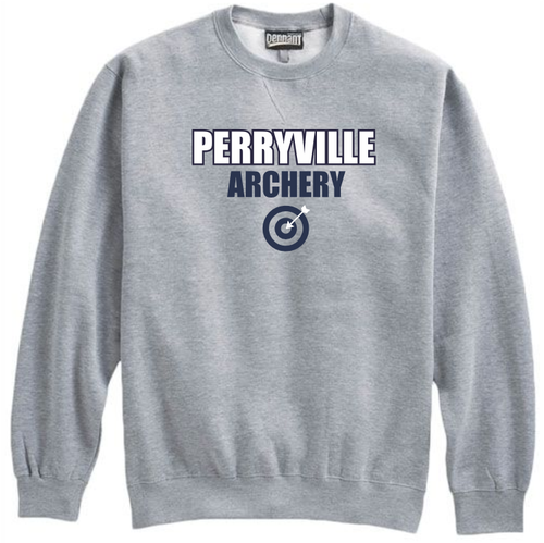 Perryville MS Archery Crewneck Sweatshirt, Gray