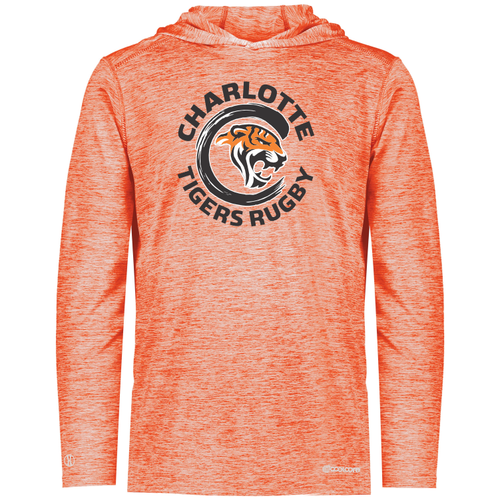 Charlotte Tigers Hooded L/S Performance Shirt, Orange