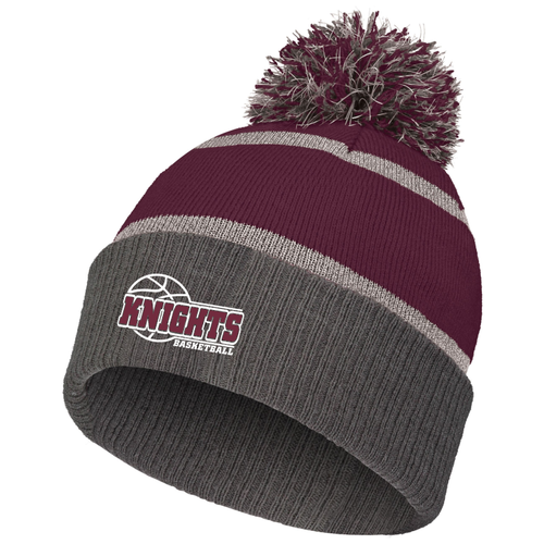 New Covenant Knights Reflective Pom Beanie, Maroon