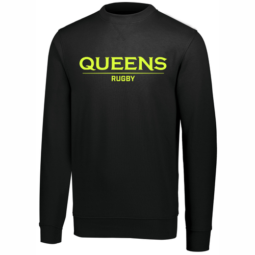 Queens University of Charlotte Rugby Crewneck, Black