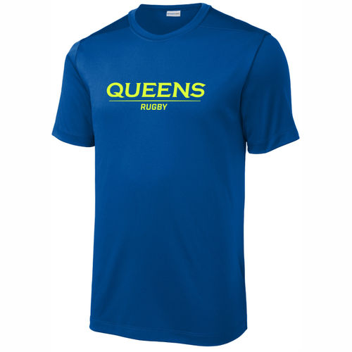 Queens University of Charlotte Rugby Performance Tee, Royal