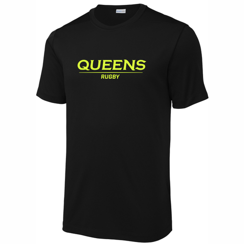 Queens University of Charlotte Rugby Performance Tee, Black