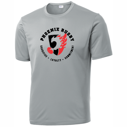 Phoenix Rugby Club Performance Tee, Silver