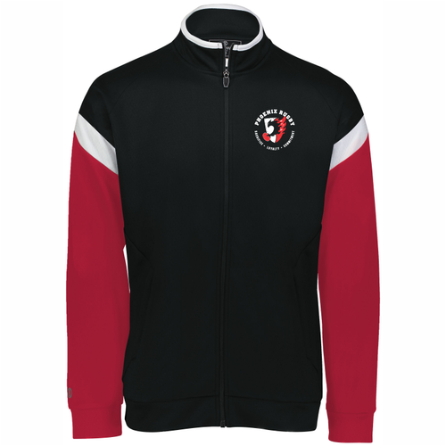 Phoenix Rugby Club Warm Up Jacket, Black/Red/White