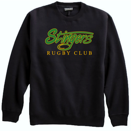 Stingers Rugby Club Crewneck Sweatshirt, Black