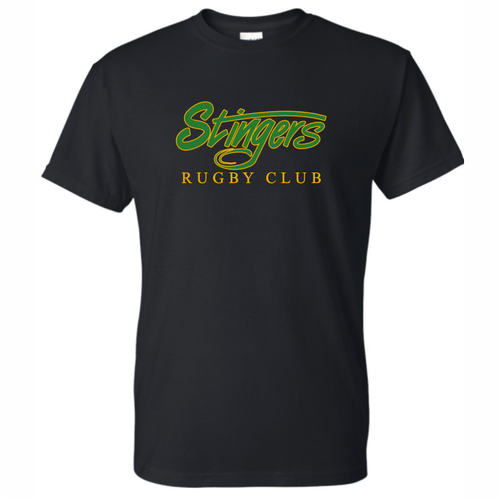 Stingers Rugby Club Cotton T-Shirt, Black (2C)