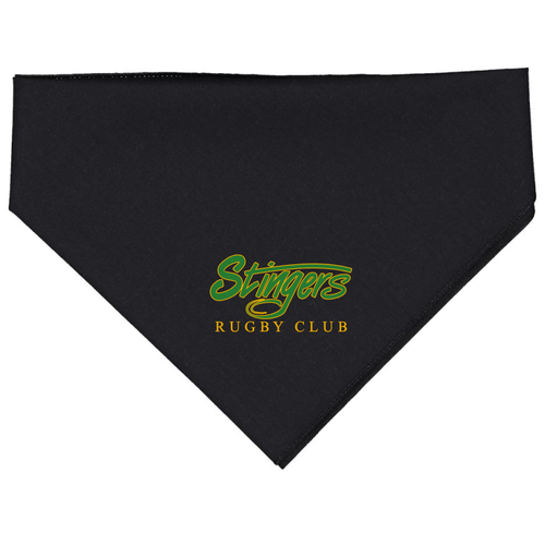 Stingers Rugby Club Dog Bandana, Black