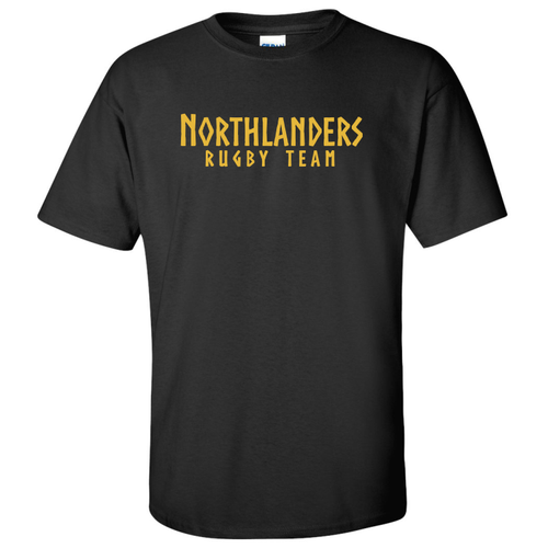 Northlanders Tag Rugby Cotton Tee, Black