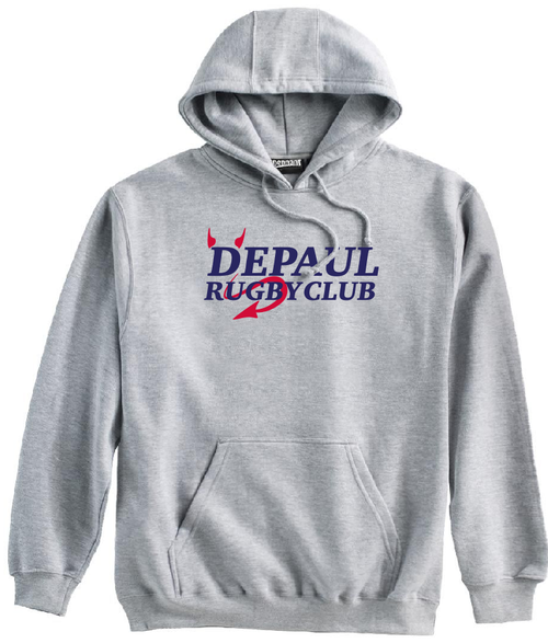 DePaul Rugby Fleece Hoodie, Gray