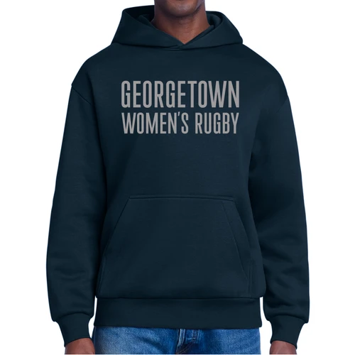 Georgetown University WRFC Hoodie, Navy, Text