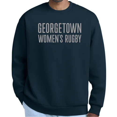 Georgetown University WRFC Crewneck, Navy, Text