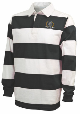 black rugby polo