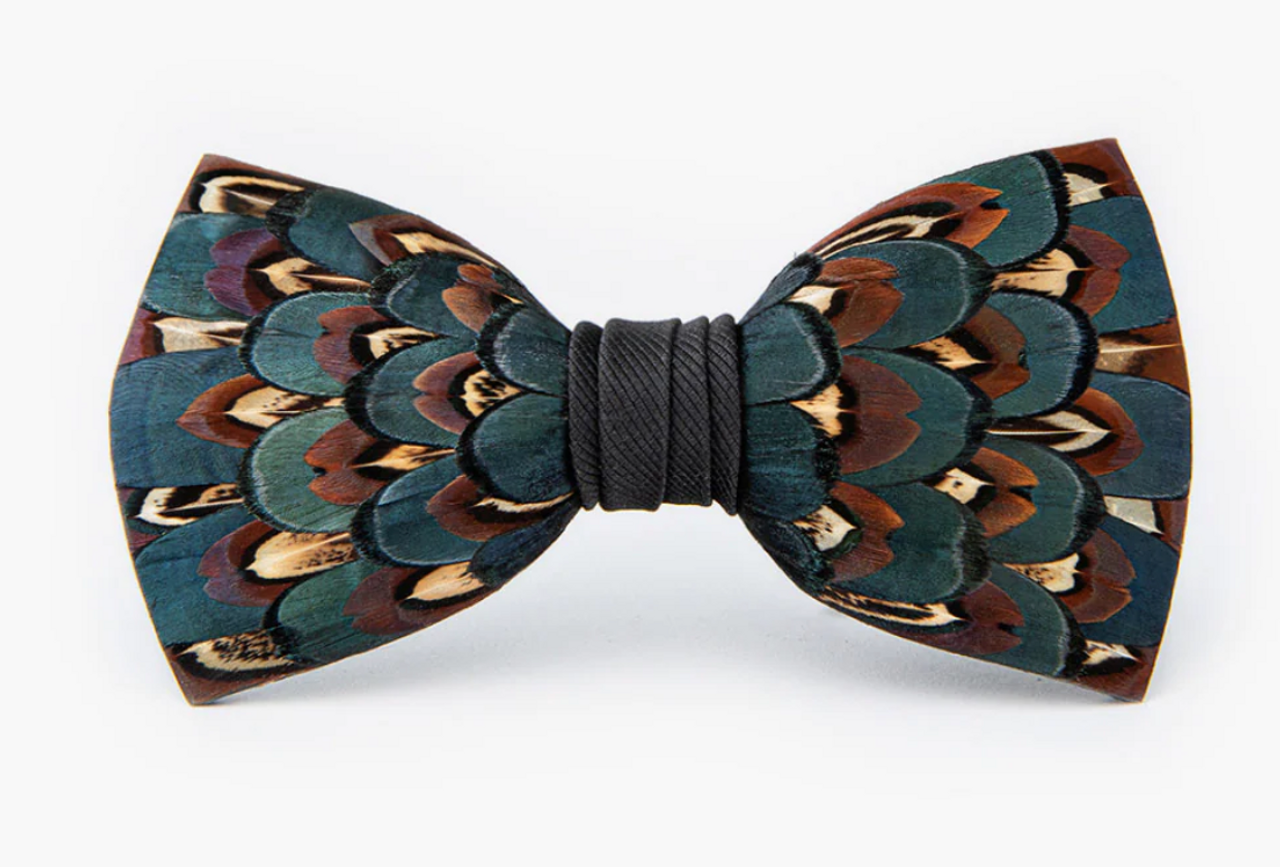Original Feather Bow Tie in Guinea by Brackish Bow Ties – Country Club Prep