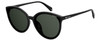 Profile View of Polaroid 4082/F/S Cat Eye Sunglasses Black Gemstone Accents/Polarized Grey 62 mm