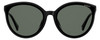 Front View of Polaroid 4082/F/S Cat Eye Sunglasses Black Gemstone Accents/Polarized Grey 62 mm