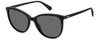 Profile View of Polaroid 4100/F/S Cat Eye Sunglasses Black Gemstone Accents/Polarized Grey 59 mm