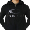 Lifestyle image 3 of Oakley Men's Bark Fz Zip Hoodie Sweatshirt Blackout Black Large LG L Poly/Cotton
