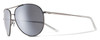 Profile View of NIKE Chance-EV1217-010 Pilot Sunglasses Gunmetal/Polarized Silver Mirror 61 mm