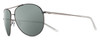 Profile View of NIKE Chance-EV1217-010 Designer Polarized Sunglasses with Custom Cut Smoke Grey Lenses in Metallic Gunmetal Grey Frosted Crystal Unisex Pilot Full Rim Metal 61 mm