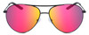 Front View of NIKE Chance-M-016 Unisex Pilot Sunglasses Black Grey/Polarized Red Mirror 61mm