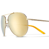 Close Up View of NIKE Chance-EV1218-751 Unisex Pilot Sunglasses Gold/Polarized Gold Mirror 61mm