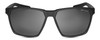 Front View of NIKE Maverick-P-EV1097-001 Unisex Square Sunglasses in Black/Polarized Grey 59mm