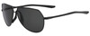 Profile View of NIKE Outrider-P-001 Unisex Pilot Designer Sunglasses Black/Polarized Grey 62mm