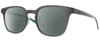 Profile View of NIKE Session-080 Designer Polarized Reading Sunglasses with Custom Cut Powered Smoke Grey Lenses in Oil Grey Crystal Pine Green Unisex Panthos Full Rim Acetate 51 mm
