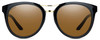 Front View of Smith Optics Bridgetown Women's Sunglasses Black/Polarized Brown ChromaPop 54 mm