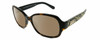 Profile View of Kate Spade AKIRA Designer Polarized Sunglasses with Custom Cut Amber Brown Lenses in Gloss Brown Tortoise Havana Black Beige Gold Ladies Square Full Rim Acetate 54 mm