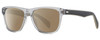 Profile View of Rag&Bone RNB5031/G/S Designer Polarized Sunglasses with Custom Cut Amber Brown Lenses in Light Blue Crystal Black Slate Grey Gold Unisex Square Full Rim Acetate 56 mm