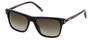 Profile View of Chopard SCH312 Unisex Sunglasses Black Grey/Polarized Smoke Brown Gradient 53 mm