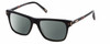 Profile View of Chopard SCH312 Designer Polarized Reading Sunglasses with Custom Cut Powered Smoke Grey Lenses in Gloss Black Grey Brown Wood Gold Unisex Panthos Full Rim Acetate 53 mm
