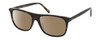 Profile View of Chopard SCH294 Designer Polarized Sunglasses with Custom Cut Amber Brown Lenses in Gloss Dark Brown Tortoise Havana Gunmetal Unisex Panthos Full Rim Acetate 57 mm