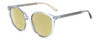 Profile View of Kate Spade KIMBERLYN/G/S PJP Designer Polarized Reading Sunglasses with Custom Cut Powered Sun Flower Yellow Lenses in Sky Blue Crystal Ladies Round Full Rim Acetate 56 mm