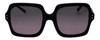 Front View of Elton John INCOGNITO 1 Unisex Sunglasses Black/Polarized Grey Pink Gradient 58mm