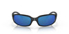 Front View of Costa Del Mar Brine Unisex Sunglasses Black Gray/Polarized Blue Mirror 580P 59mm