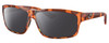 Profile View of Costa Del Mar Cut Designer Polarized Sunglasses with Custom Cut Smoke Grey Lenses in Honey Amber Red Tortoise Havana Crystal Unisex Rectangular Full Rim Acetate 60 mm