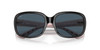 Close Up View of Costa Del Mar Gannet Women's Sunglasses Black Rose Gold/Polarized Gray 580P 58mm