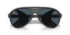 Close Up View of Costa Del Mar Grand Catalina Unisex Sunglasses in Black/Polarized Gray 580P 59mm