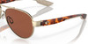 Top View of Costa Del Mar Loreto Women Pilot Sunglasses Rose Gold/Polarized Copper 580P 56mm