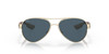 Front View of Costa Del Mar Loreto Women's Pilot Sunglasses Rose Gold/Polarized Gray 580P 56mm