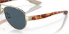 Top View of Costa Del Mar Loreto Women's Pilot Sunglasses Rose Gold/Polarized Gray 580P 56mm