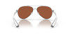 Front View of Costa Del Mar Loreto Women's Sunglasses Silver/Polarized Green Mirror 580G 56 mm Alternate 1