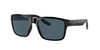 Close Up View of Costa Del Mar Paunch Unisex Designer Sunglass in Black/Polarized Gray 580P 57 mm Alternate 1